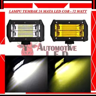 ORIGINAL LAMPU TEMBAK 24 MATA 2 SUSUN SOROT FOKUS 1 WARNA 72 WATT 12 VOLT DC CREE WORK LIGHT