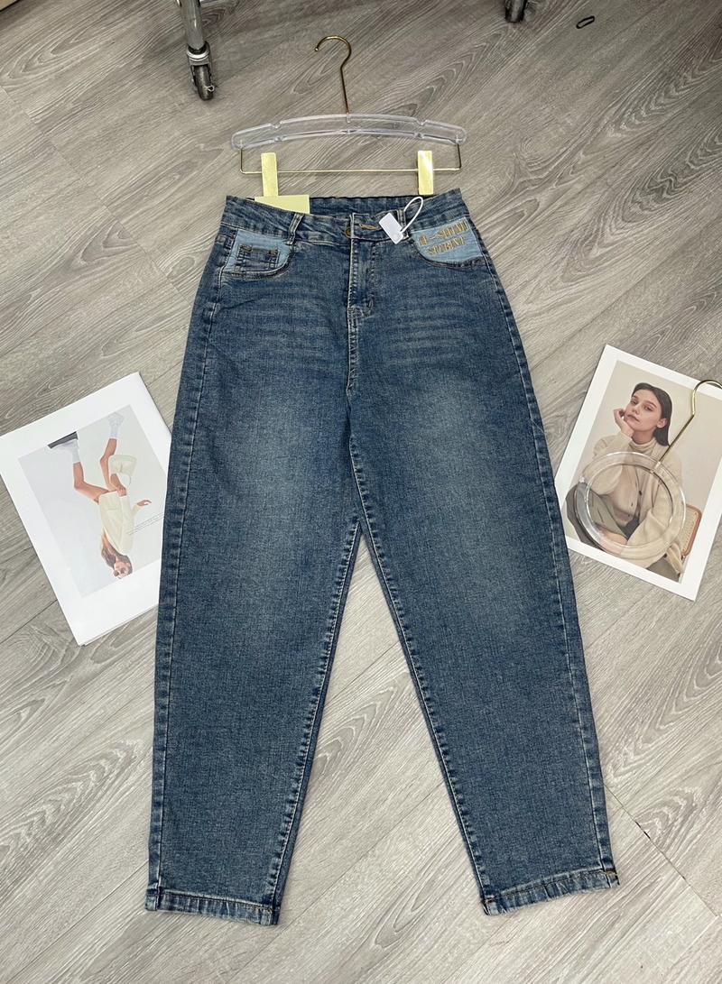 Product Introduction of Quần bò bagy dãn phối thêu,  quần jeans nữ 4