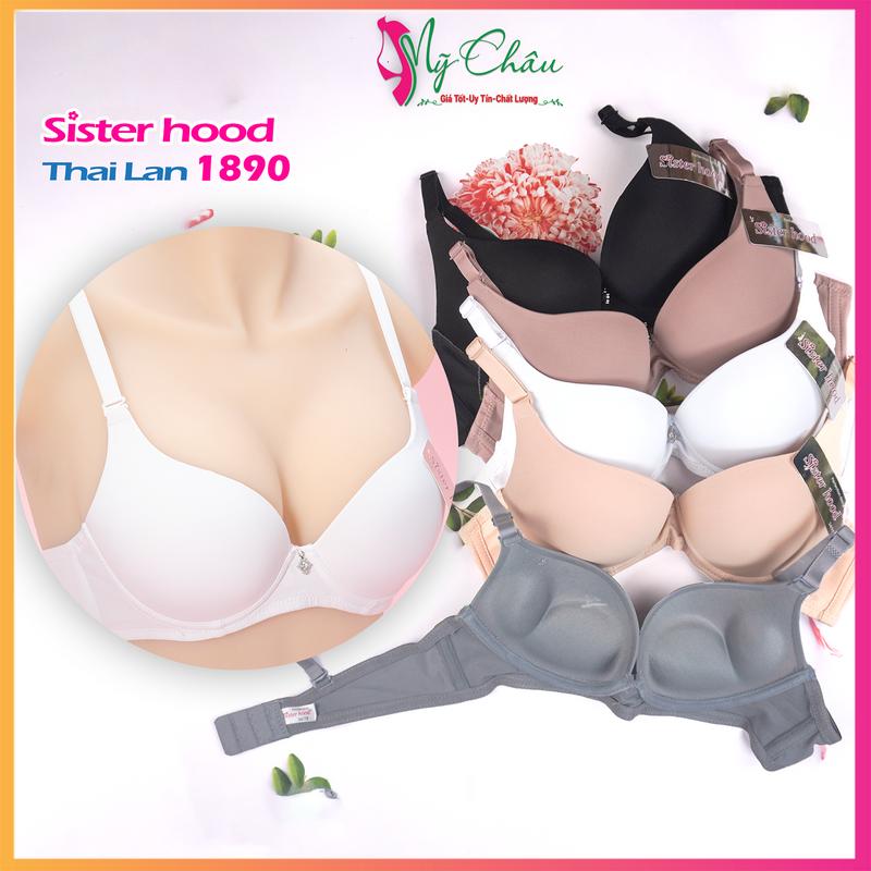 Áo Ngực Có Gọng, Nâng Ngực 3Cm, SISTER HOOD 1890, Áo Lót Mặc Áo Dài, Đệm Dày, Mút Kép, Cúp A, Đồ Lót Thái Lan- Hàng Nhập Khẩu - Mỹ Châu Shop Thun Nữ