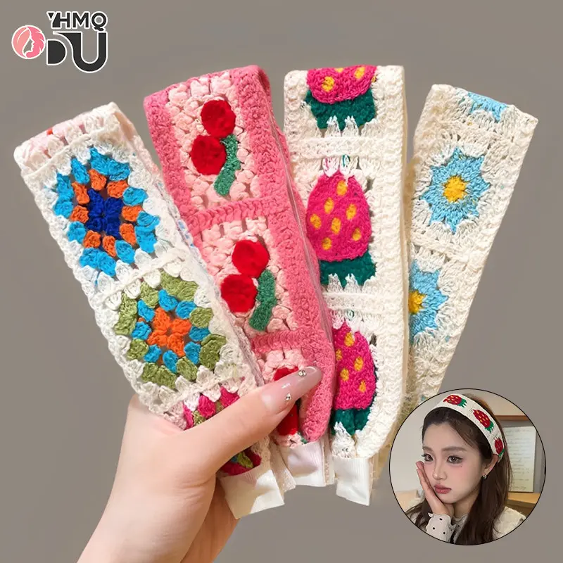 Băng Đô Dệt Kim, Phong Cách Dân Tộc Bohemian, Khăn Trùm Đầu, Thiết Kế Hoa Cổ Điển Dành Cho Phụ Nữ Và Trẻ Em Gái, Băng Đô Trán, Phụ Kiện Cài Tóc 0