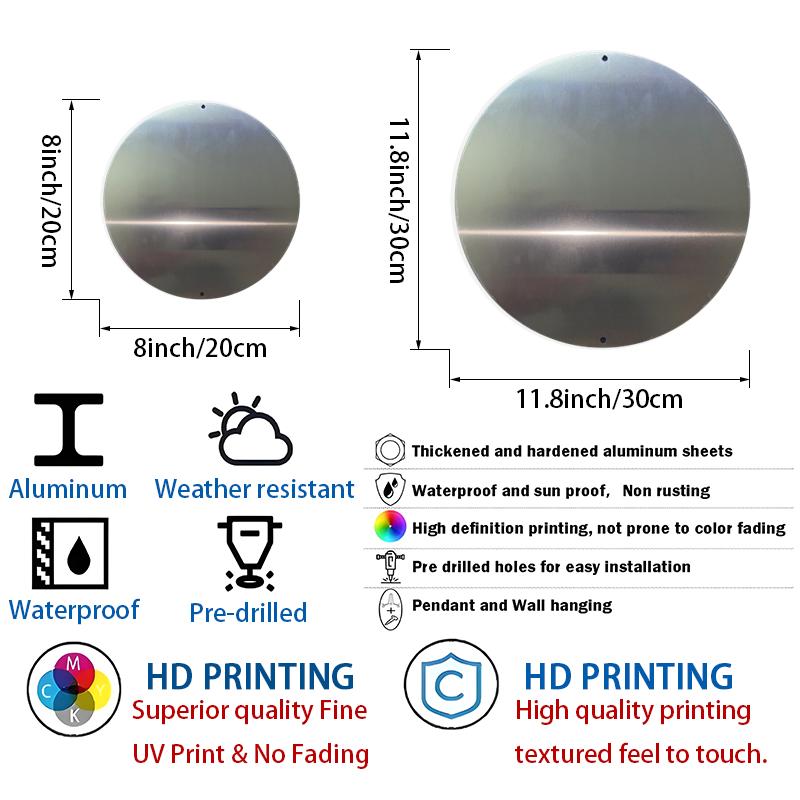 Product Introduction of Colorful Yin Yang Tree Ocean Sunset Metal Wall Art - Vibrant Round Poster for Bar, Cafe, Beach House, Backyard - Ideal for Artistic Spaces, Coastal Home Decor, 2D, Perfect for Room Decor 10