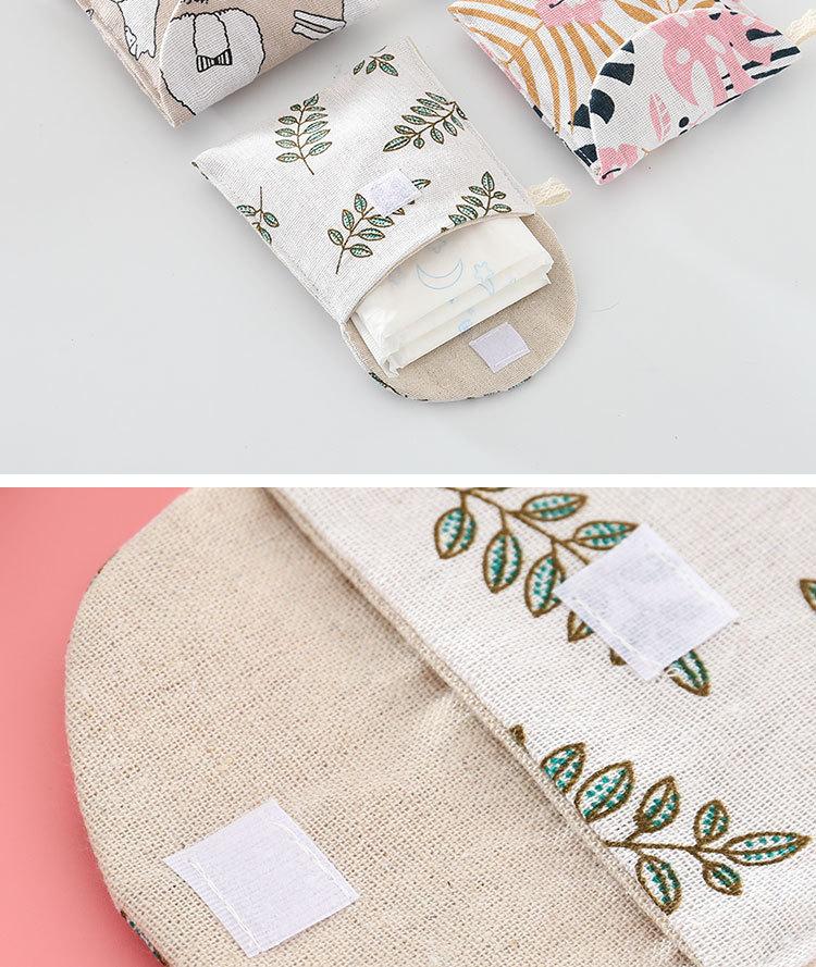 Product Introduction of Women Sanitary Napkin Tampon Storage Bag Cute Sanitary Pad Pouches Portable Makeup Lipstick Key Earphone Data Cables Organizer 18