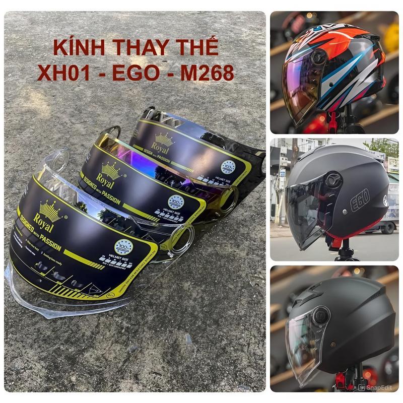  Kính thay thế mũ nón bảo hiểm Royal XH01 - Royal XH-01 - EGO E3 - EGO E-3 - Royal M268 chính hãng giá rẻ Helmet 