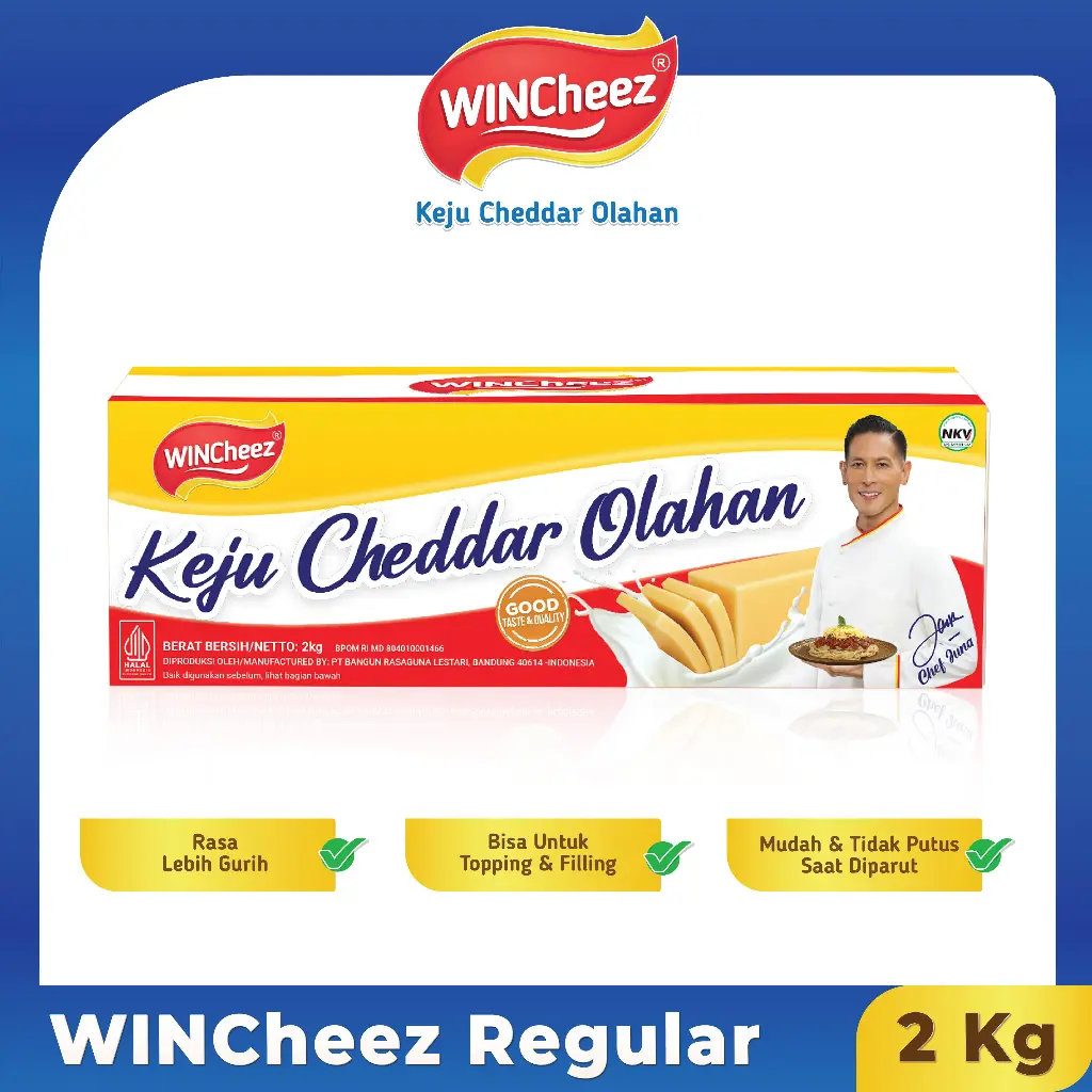 Keju Wincheez Cheddar 2kg / Keju Wincheez Gold Cheddar 2kg