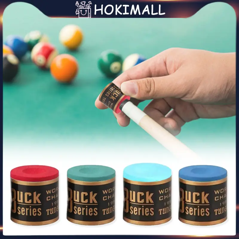 Buck Chalk Perlengkapan Biliar Meja Biliar Kapur Tongkat Bilyar Kapur Bubuk Gosok Snooker Perlengkapan Antiselip Perangkat 0