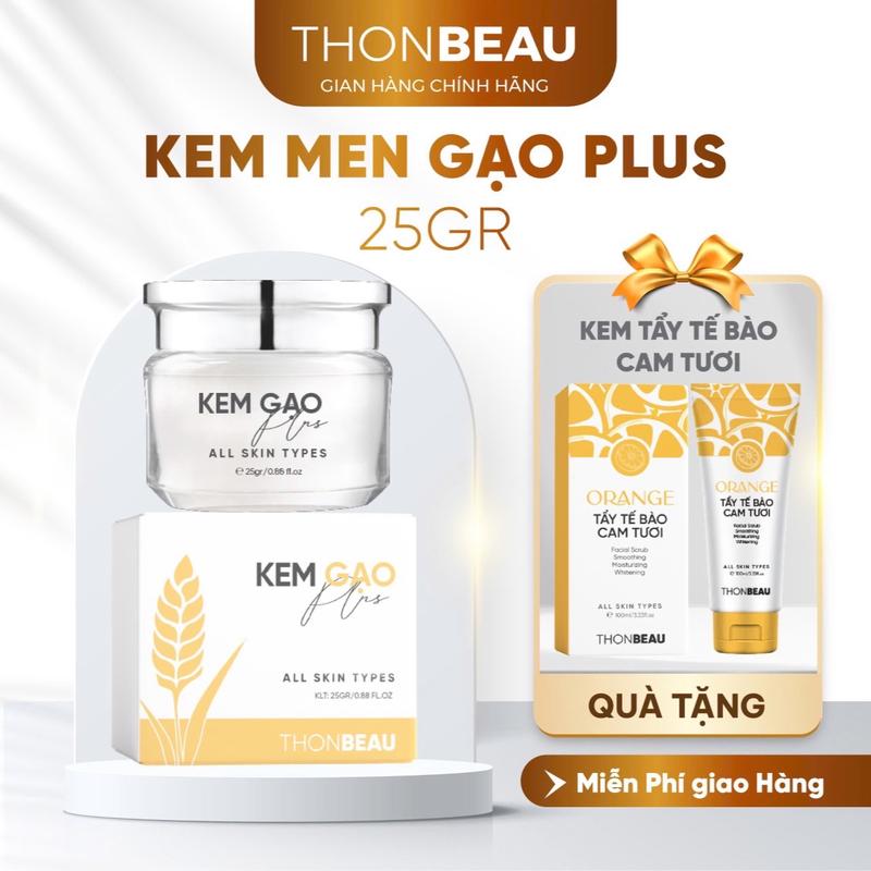 KEM FACE GẠO Plus [25gram]Tặng Tế Bào Chết 100gram - Skincare Làm Đẹp Da Dưỡng Ẩm Da Chăm Sóc Da Nữ Women
