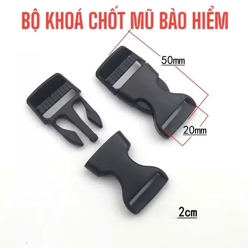 Sỉ 10 Bộ khoá 1.5cm,2.0cm,2.5cm thay thế chốt cài mũ nón bảo hiểm xe máy dễ dàng cho trẻ em, người lớn( hàng nhập khẩu)