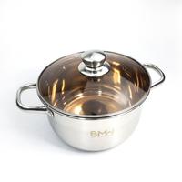 Gambar 24CM - Panci Sup Marina Bahan Stainless Steel Premium Tebal High Quality Tutup Kaca Pot Kitchenware - SP - 24 CM dari BMW Kitchenware Kota Administrasi Jakarta Barat 2 Tokopedia