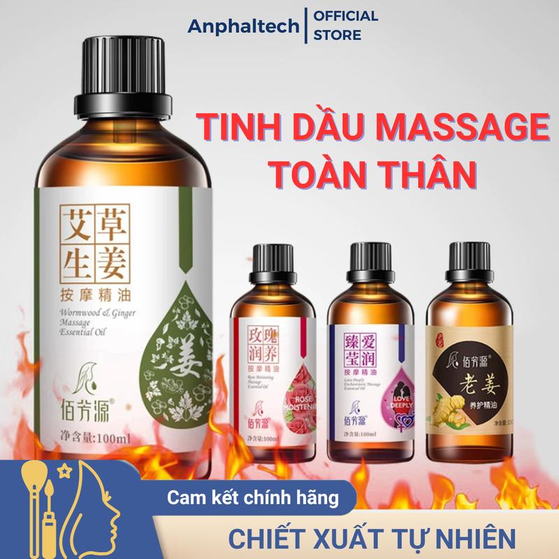 Tinh Dầu Massage Toàn Thân Chiết Suất Từ Gừng Ngải Cứu Hoa Hồng Cứu Giúp Lưu Thông Khí Huyết Giảm Đau Nhức Xương Khớp
