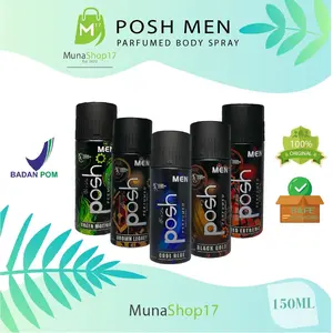 Posh Men Body Spray 150ML / Parfum Tubuh Pria / Parfum Pria / Parfum Cowok / Parfum Viral / Parfum Tangi Tahan Lama
