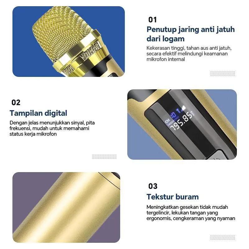 U Smart home Mikrofon nirkabel universal satu derek dua speaker luar ruangan mikrofon kartu suara bernyanyi langsung 6