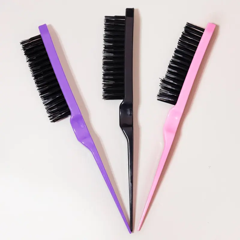 3pcs Hair Brush Set, Hair Styling Comb, Wet and Dry Use Pointed Tail Tools for Women 0