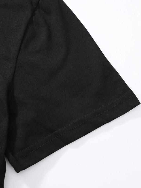 Unisex's Solid Round Neck Short Sleeve Tee, Basic Crew Neck T-Shirt for Daily Wear, Casual Top for All Seasons 4