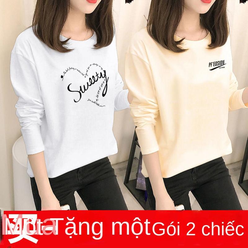 Product Introduction of Áo Thun Dài Tay Dáng Rộng Phong Cách Hàn Quốc, Hàng Mới Về Mùa Xuân Và Mùa Thu, Dành Cho Học Sinh Nữ, Áo Mặc Bên Trong Thường Ngày Áo Dễ Phối Đồ Mua Một Tặng Một Khuyến Mãi Miễn Phí 15