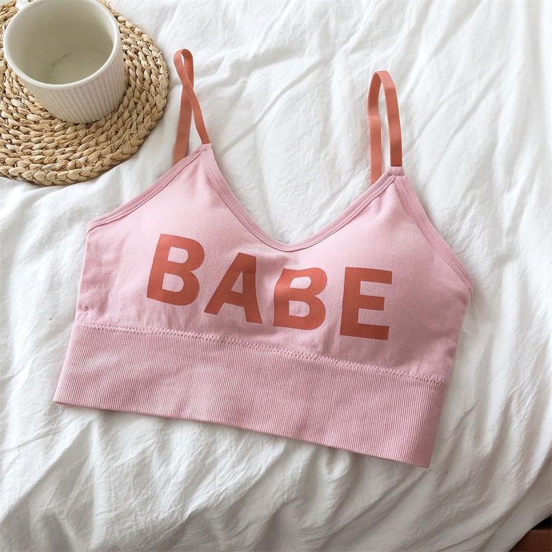 Product Introduction of Fashion Letter Sports Bra Sports Underwear U-Shaped Vest Bra Yoga Fitness Sports Underwear 32