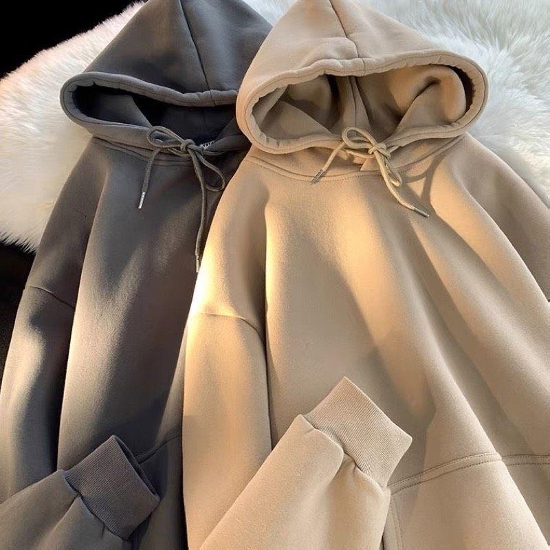 Áo Hoodie Trơn Basic Nam Nữ Unisex Nhiều Màu Chất Nỉ Bông Dày Dặn