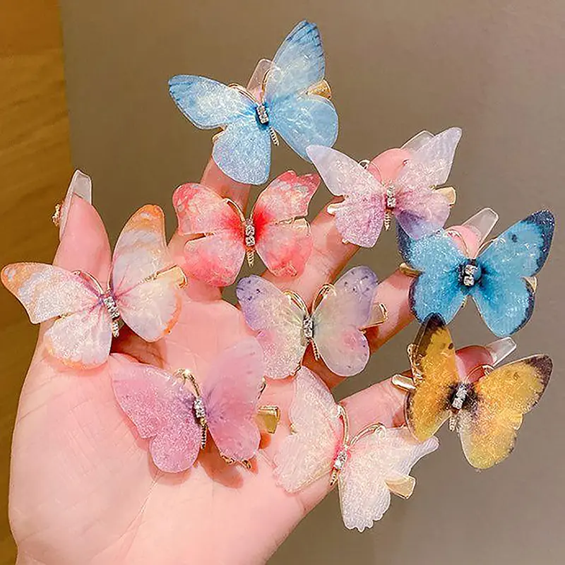 Kẹp Tóc Hình Bướm, Đầy Màu Sắc Ngẫu Nhiên, Dành Cho Bé Gái Và Phụ Nữ, Kẹp Tóc, Đồ Trang Trí Tóc Ngọt Ngào, Phụ Kiện Cài Tóc Cầu Vồng, Phụ Kiện Tóc Thời Trang 8