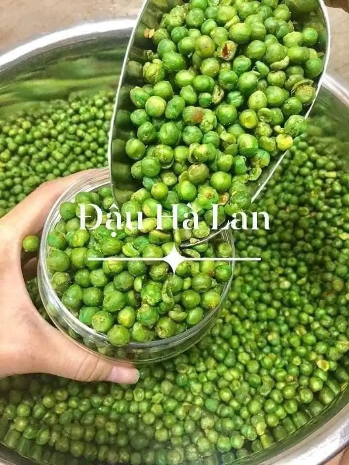 ĐẬU HÀ LAN SẤY GIÒN, đồ ăn vặt -  hũ 500gram