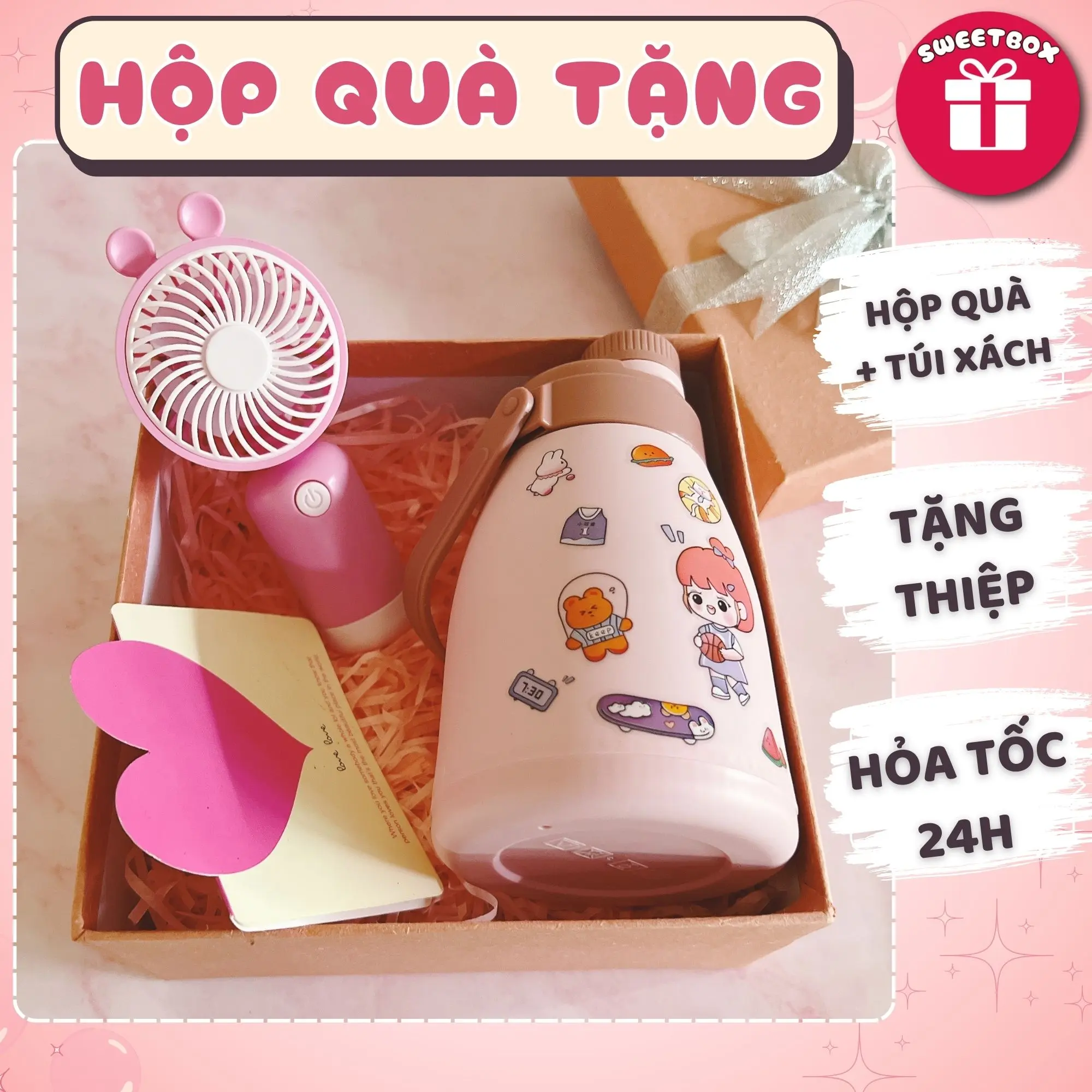 Set quà yêu thương SweetBox- Món quà hoàn hảo dành tặng bạn gái ngày 8/3, Valentine 14/2, sinh nhật, ngày kỷ niệm