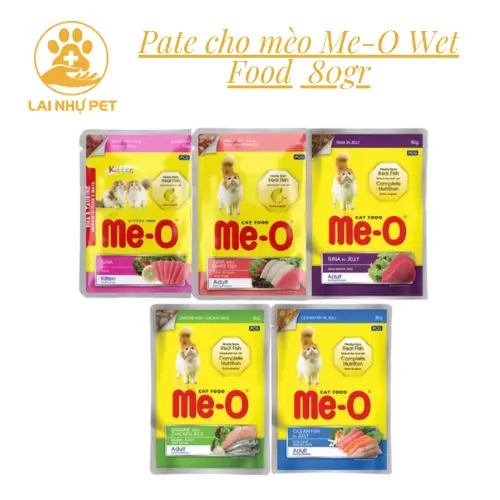 Pate cho mèo Me-O Wet Food  80gr -Lai Nhự Pet.