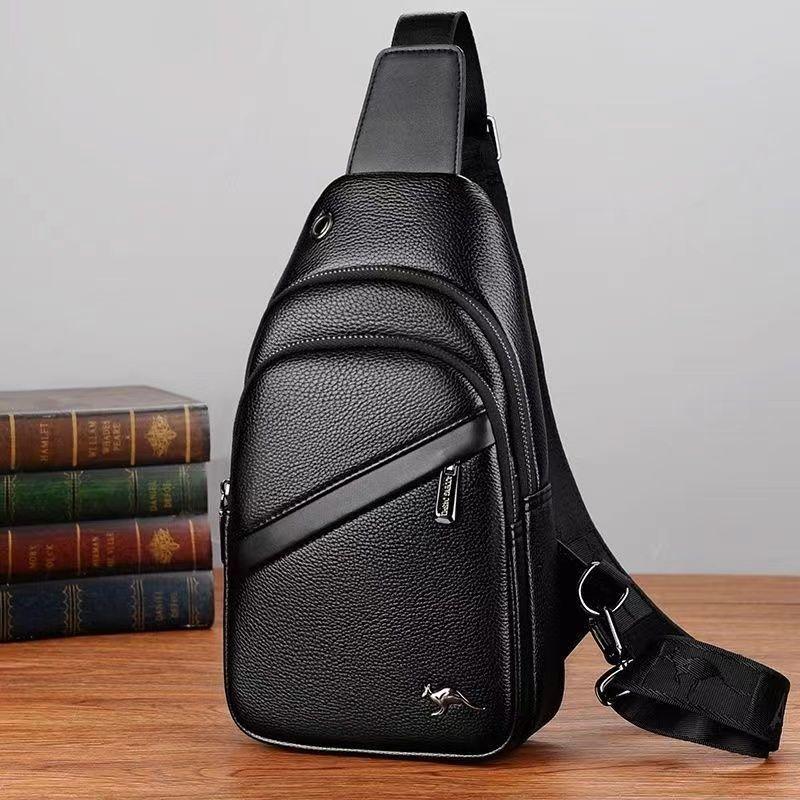 Product Introduction of Túi Đeo Chéo Da Nam, Kangaroo, Túi Đeo Ngực, Túi Pannier Ba Lô, Đa Năng, Dung Lượng Lớn, Túi Đeo Một Bên Vai Đi Chơi Hàng Mới Về 2
