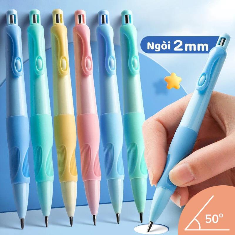 BÚT CHÌ CÁ HEO TẬP VIẾT NGÒI 2.0MM 2B. CÓ ĐỊNH VỊ CẦM TAY, GIÚP BÉ CẦM BÚT ĐÚNG TƯ THẾ