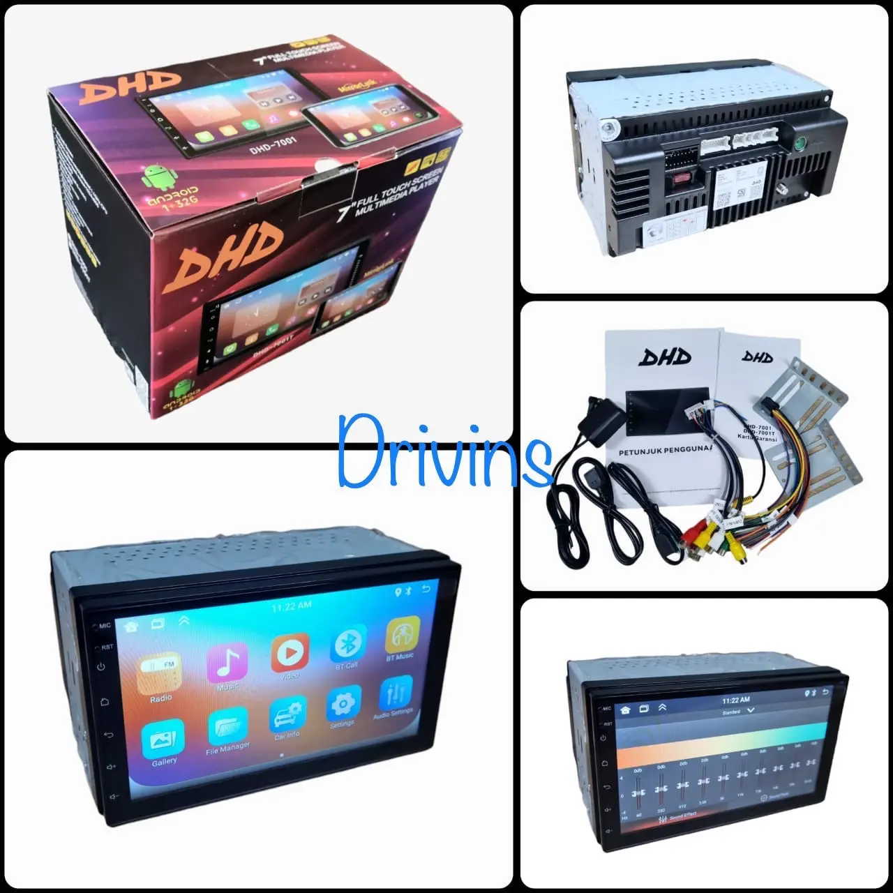 HEAD UNIT DOUBLE DIN ANDROID DHD-7001 7” INCH MIRRORLINK UNIVERSAL Bluetooth Car