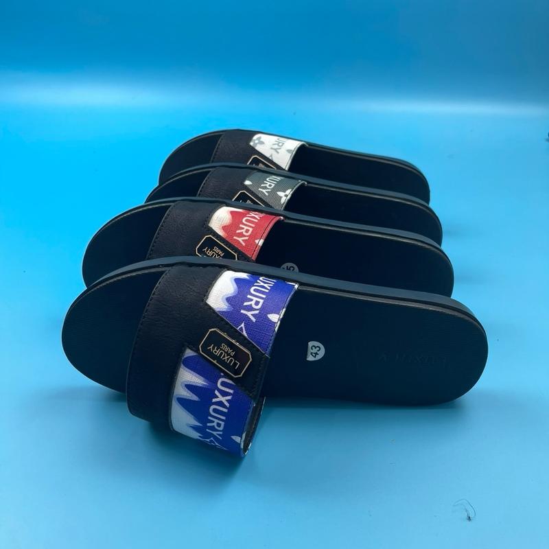 Dép nam Luxury 4 màu quai ngang dép Lê dép xăng đan DéP Đế Bằng Slipper Nhung Cao Su Jean depnam  chat dép nam  dolce gabbana