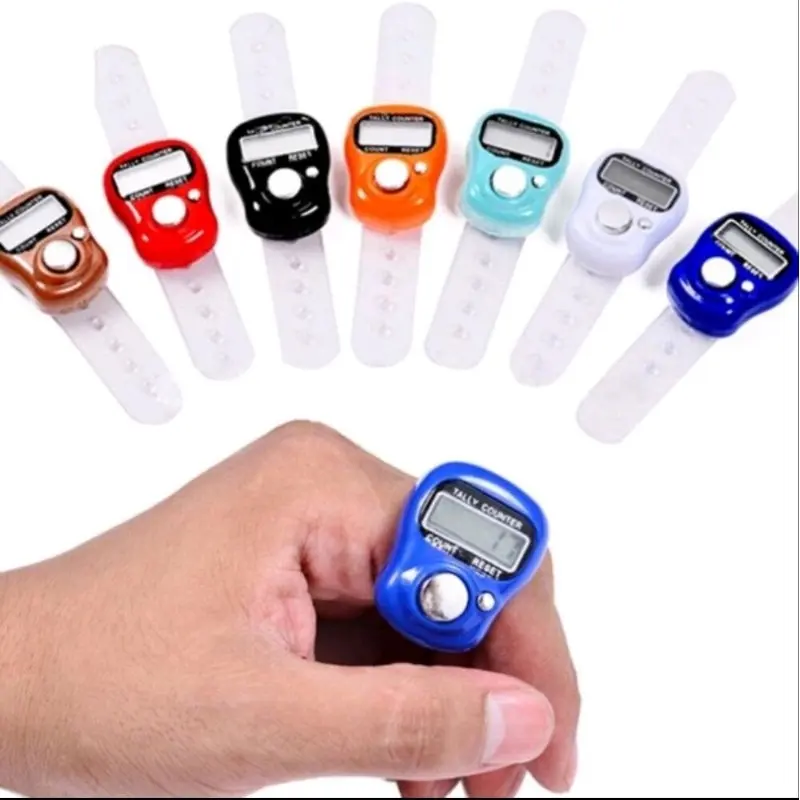 1PCS Tasbih Digital Mini Jari Alat Hitung Finger Electrik Tasbeh Tally Kecil LED A244 3