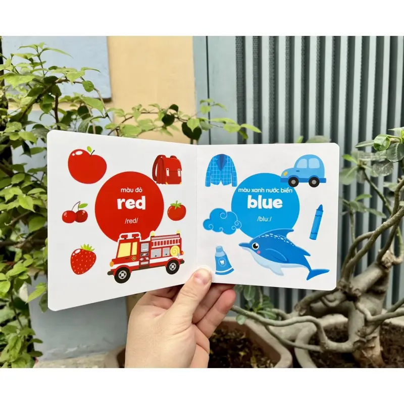 Bộ Sách 8 Cuốn Bìa cứng thư viện hình ảnh đầu tiên cho bé Baby First Picture Book Song Ngữ Việt Anh 6