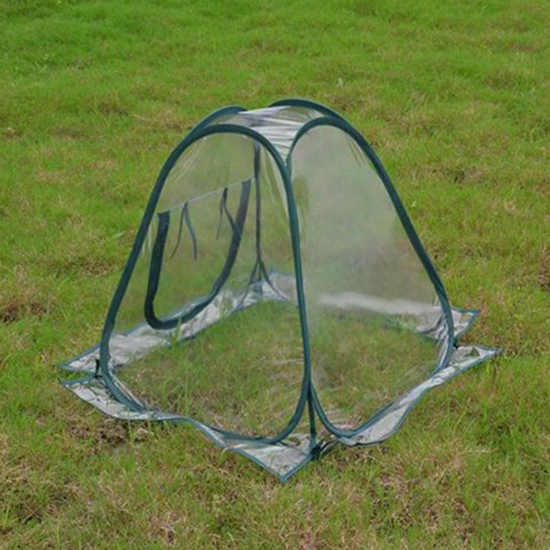 Product Introduction of 70*70*80cm PVC Portable Foldable Mini Garden Greenhouse Cover Flower House Planting Insect-Proof Bird Cover For Outdoor Protection 5