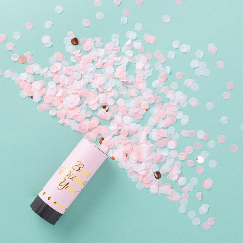 Small Wedding Salute Cannons, Spring Firework Tubes, Colorful Paper Pieces, Hand Twisted Fireworks