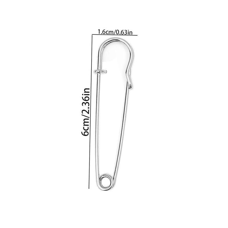 Stainless Steel Safety Pin, 10pcs/set Durable Safety Pin, Sewing Accessories for Blanket, Skirt, Bag, Canvas, Home Decor, DIY Craft 2
