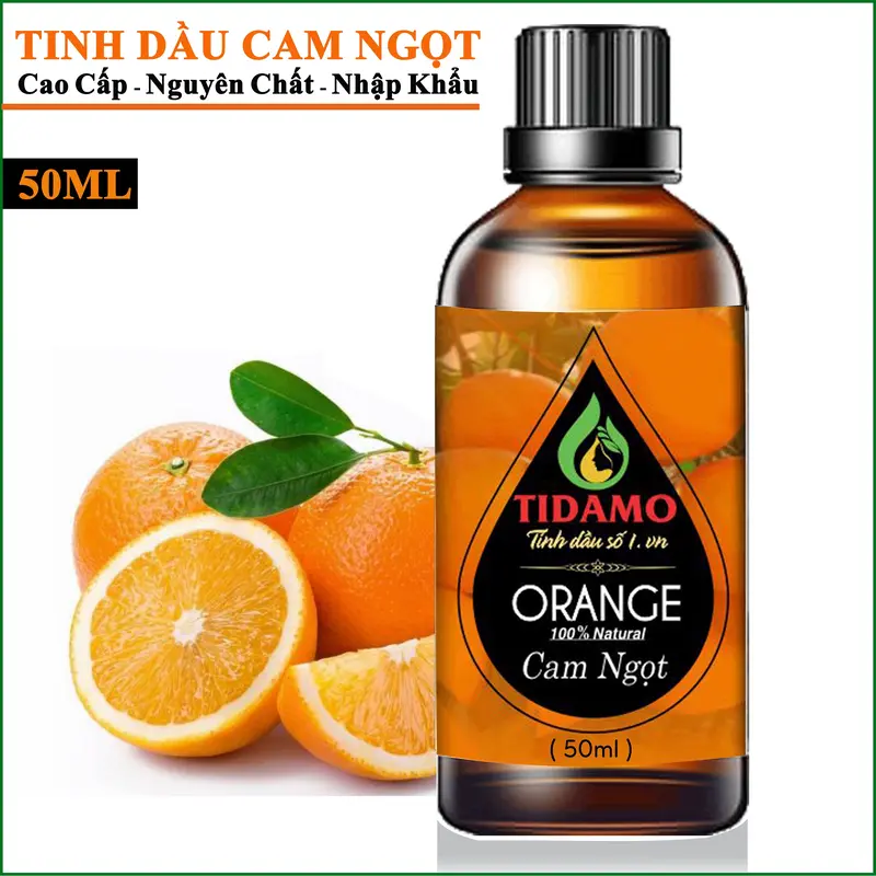 Tinh Dầu Cam Nguyên Chất Chai Lớn 50ML | Chính Hãng, Có Kiểm Nghiệm | Tinh Dầu Xông Phòng Cao Cấp An Toàn Cho Trẻ, Khử Mùi, Kháng Khuẩn, Giải Cảm và Sảng Khoái 0