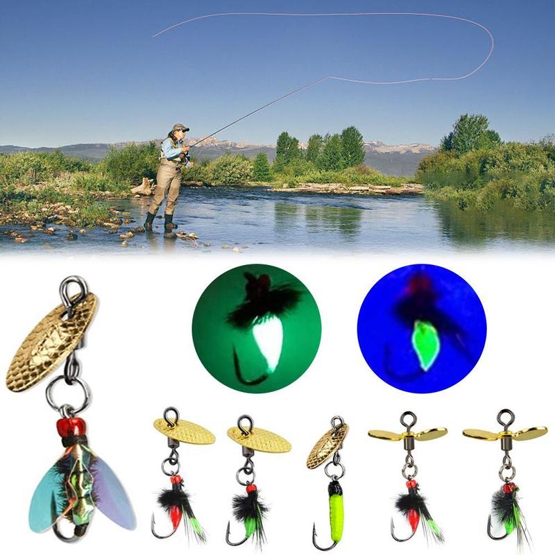 Bộ Mồi Câu Cá Dưa Xoay, Liệu Trình Vi Sợi Bionic Sửa Đổi, Móc Bay Cá Trích Trắng, Có Thể Xoay, G2Y5 1