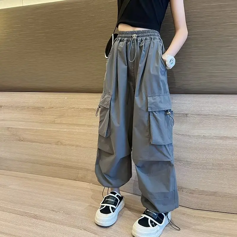 Quần Yếm Cho Bé Gái, Trang Phục Mùa Hè, Quần Thời Trang, Cỡ Trung Bình Và Lớn, Quần Ống Rộng Tuyệt Vời Cho Trẻ Em, Bộ Đồ Trẻ Em, Quần Thường Ngày, 2024