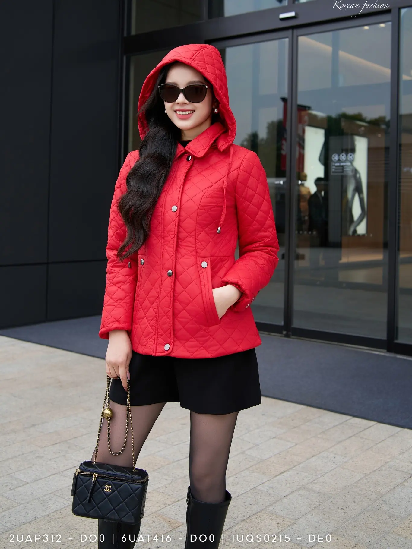 Áo Phao Nữ UNIVTH Siêu Nhẹ Trần Trám Cổ Đức Dáng Ôm Có Mũ Cao Cấp 2UAP312 Jacket Women Top