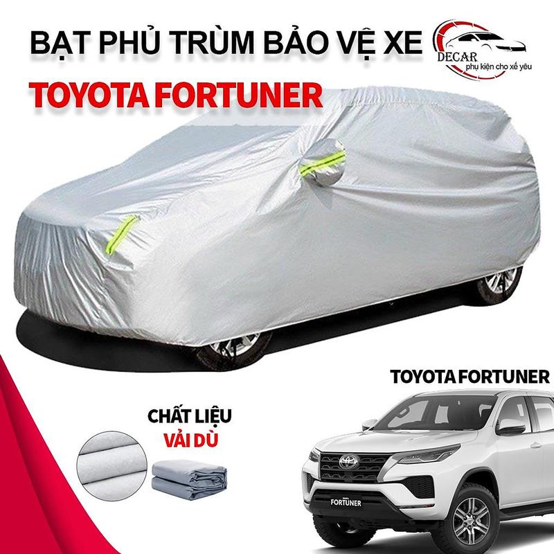 [FORTUNER] Bạt phủ xe ô tô 7 chỗ cỡ to Toyota Fortuner , áo chùm phủ kín bảo vệ xe ô tô chất liệu vải dù oxford 8