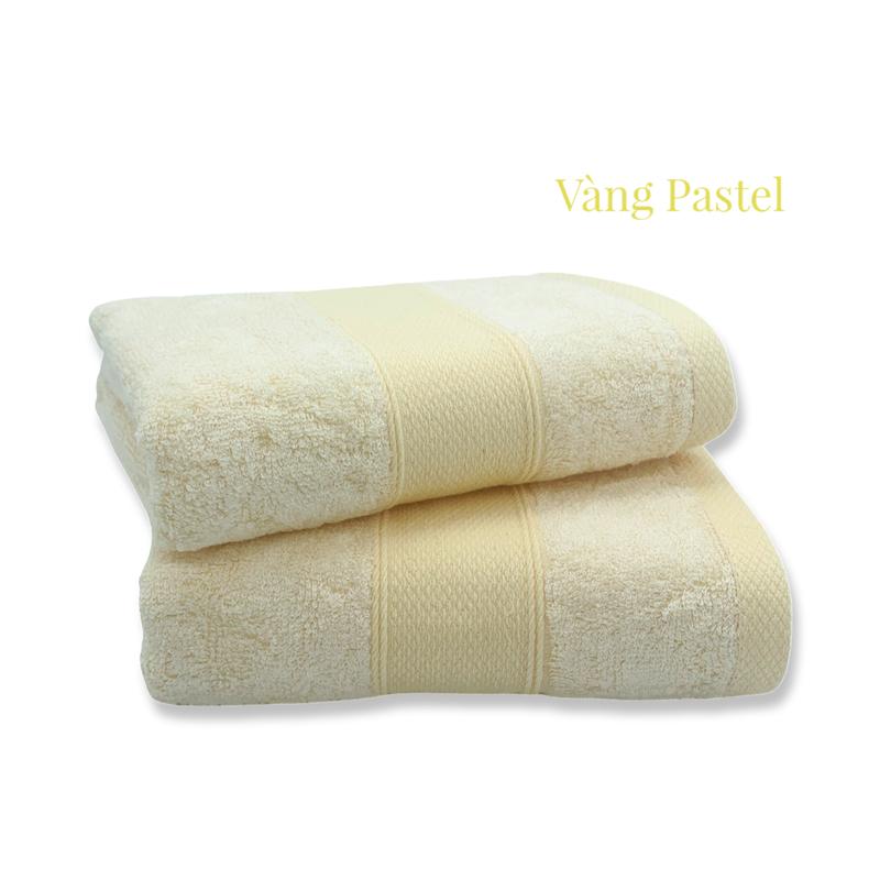 Khăn Tắm Sợi Tre Vàng Pastel kích Thước 60x120 0