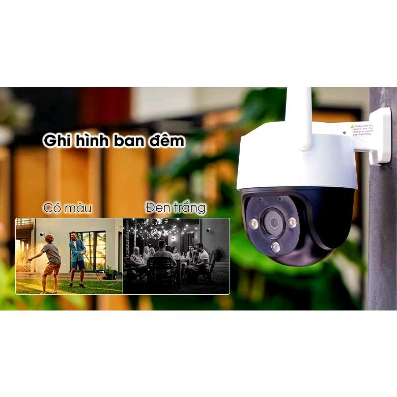 Siêu Combo 2 mắt 5Mp thẻ 128 (1 trong nhà và 1 ngoài trời) xoay 360 và đàm thoại, nét va bền Camera 3