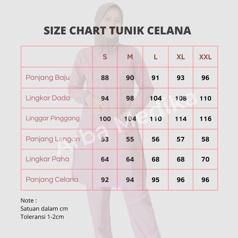 Product Introduction of Baju OKA OK Tunik celana lengan panjang karet Dokter Bidan Perawat Wanita adem lembut 0