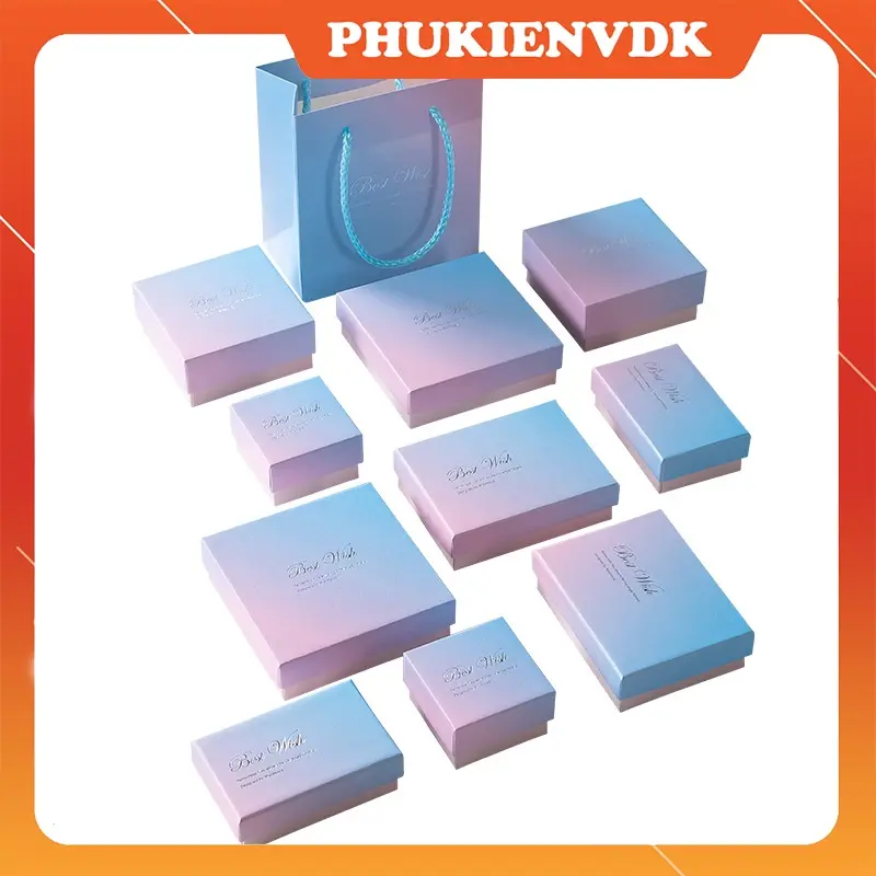 Hộp quà tặng hộp trang sức màu hồng Gradient H8 4