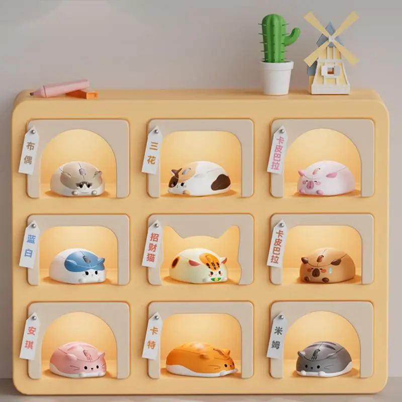 Chuột không dây, Công nghệ quang học máy tính, Thiết kế hình Akko Capybara và mèo, Chủ đề Hamster, Tần số 2.4GHz, Hoạt hình dễ thương 1