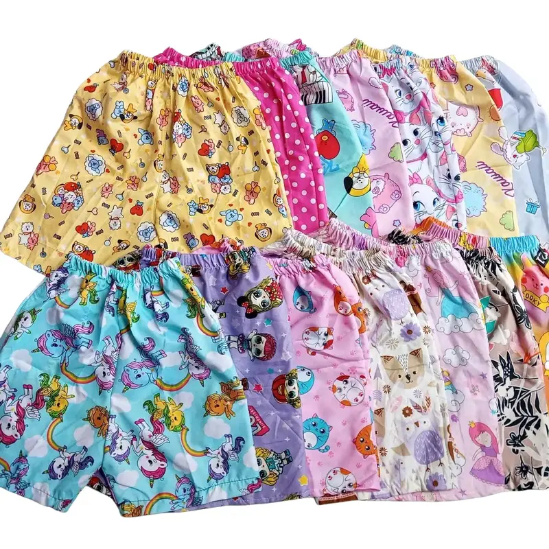PAKET 6 PCS CELANA PENDEK ANAK PEREMPUAN Celana Santai Motif Fashion 1