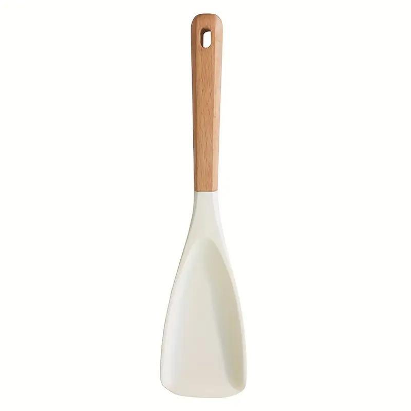 Silicone Cooking Spoon, 1 Count Multifunctional Long Handle Salad Pizza Spatula, Household Kitchen Products for Home Dining Room Picnic 6