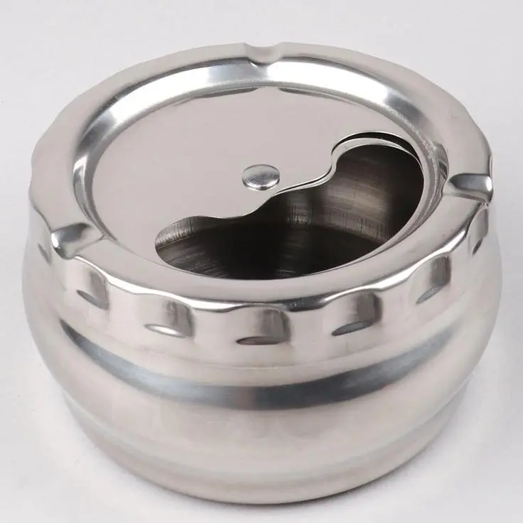 Gạt tàn thuốc inox xoay tròn loại lớn cao cấp