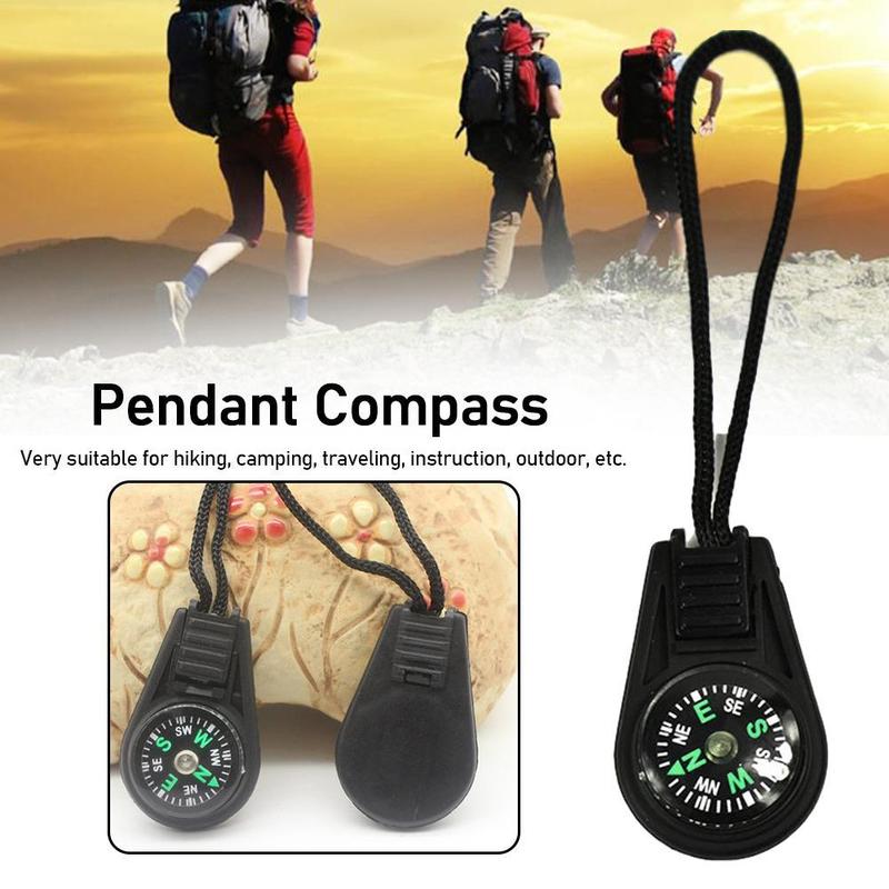 Mini Compass Outdoor Hiking Camping Survival Kit With Keychain - TikTok ...