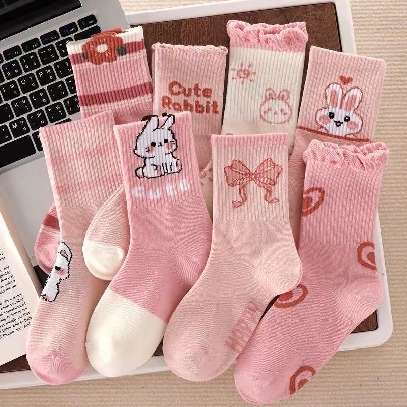 Set 10 Đôi Tất Vớ Cao Cổ Họa Tiết Dễ Thương Dành Cho Bé Gái