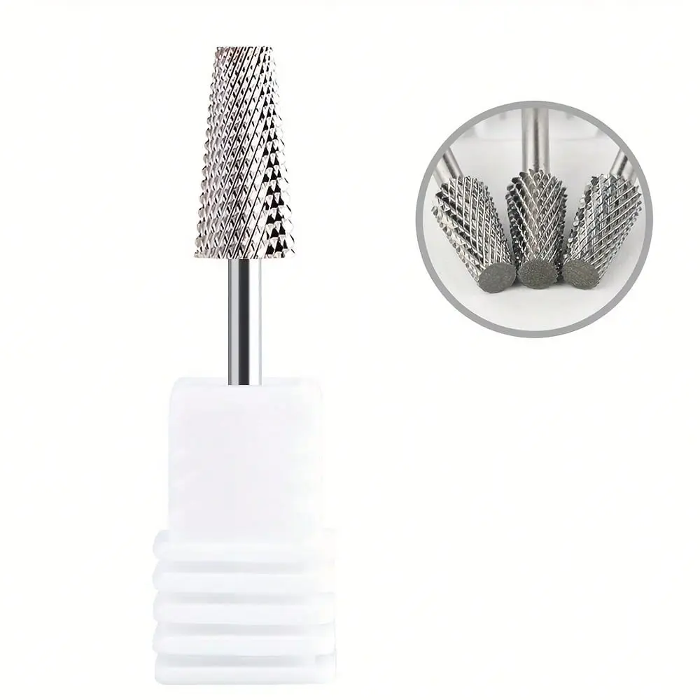 1pc Nail Drill Bit,Tungsten Steel Nail Polishing Bits Replaceable Remove Nail Glue And Cuticle Pedicure Drill Bit Professional Bits Nail Art Tools Manicure Pedicure