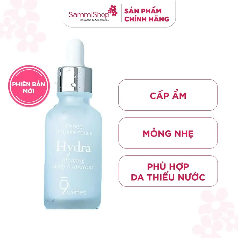 9 Wishes Tinh chất Hydra Ampule II 30ml Dưỡng Ẩm Da Cấp Ẩm Chăm Sóc Da 1